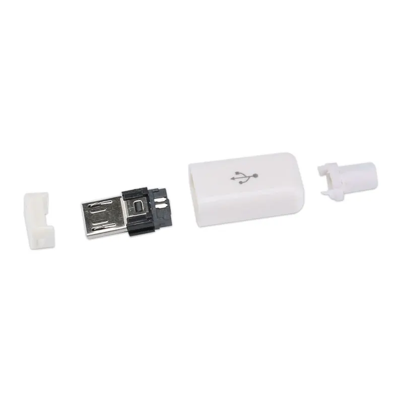 10 шт./лот Micro USB штекер разъем черный/белый сварки данных OTG интерфейс линии DIY кабель для передачи данных Аксессуары