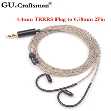 Gucraftsman 6n серебряное покрытие 0,78 мм 2Pin 64 аудио a12t/u12, fourte Oriolus re2000 Легенда X iSINE20 VE8 наушников обновления C