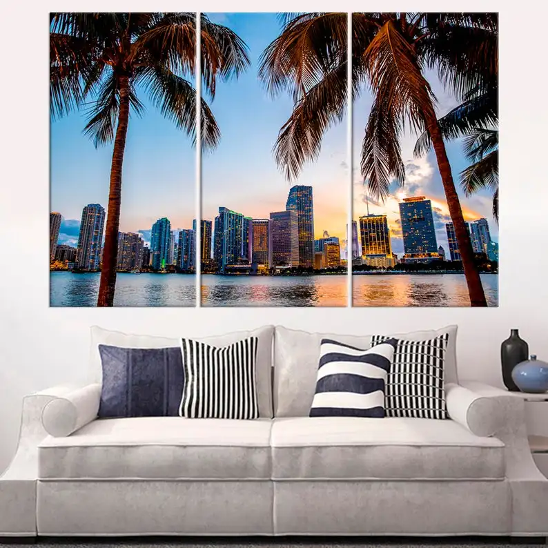 Download Gran playa de arte de la pared de la lona HD
