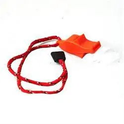 Горячая Распродажа легкий пластиковый свисток для занятий спортом Черлидинг отличный свисток для выживания с веревкой 1 шт - Цвет: Orange