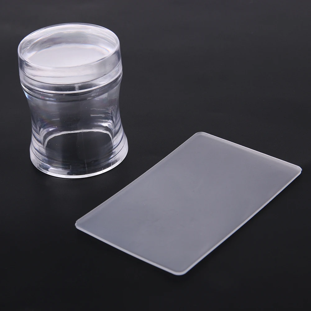 

Professional Transparent Nail Stamper Scraper Nail Art Stamping Template Image Plates Nail Stamp Plate Nail Art Tools with Cap