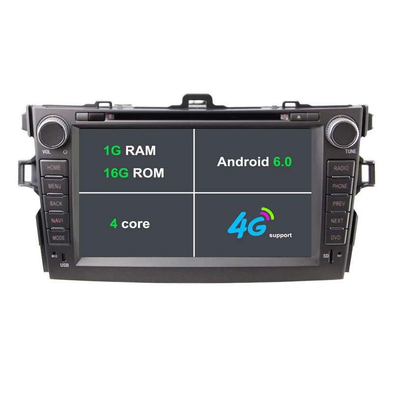 8 Inch 2 Din HD 1024x600 Quad Core Android 6 1 RAM 1G font b Car