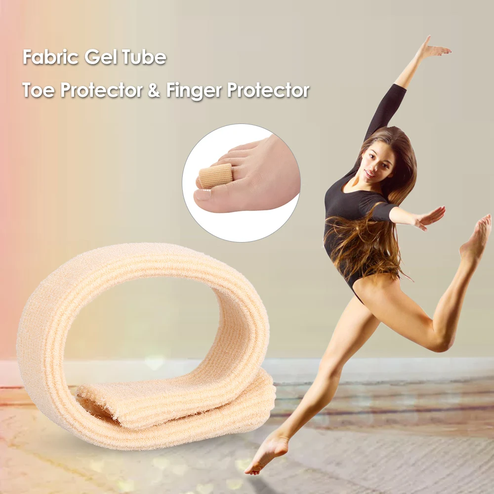 

20cmx2.0cm Fabric Gel Tube Toe & Finger Protector Supports Braces Protection Cushion Pads For Corns Calluses Feet Care