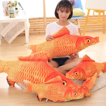 

3D Fish shape decorative cushion throw pillow with inner Sofa cushion kids birthday gift toys Mediterranean pillow Home Decor