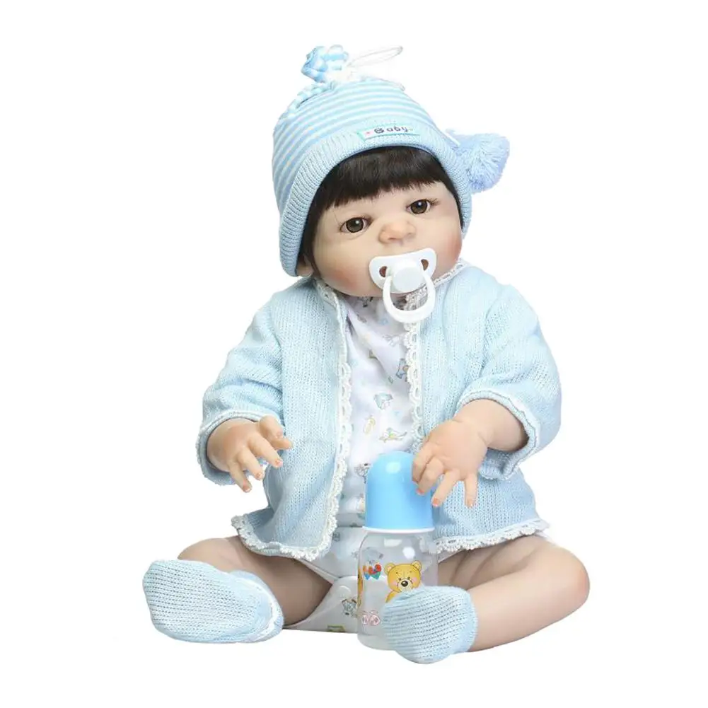 

Fashion 56cm Soft Vinyl Silicone Lifelike Reborn Baby Doll Children Toy with Pacifier