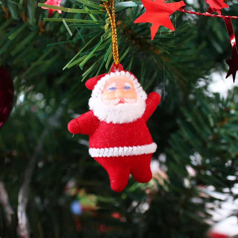 

Christmas Tree Decoration 3PCS/Lot Hot New arrival About 4.5CMX3.5CM Red Small Christmas Ornaments Santa Claus Gift