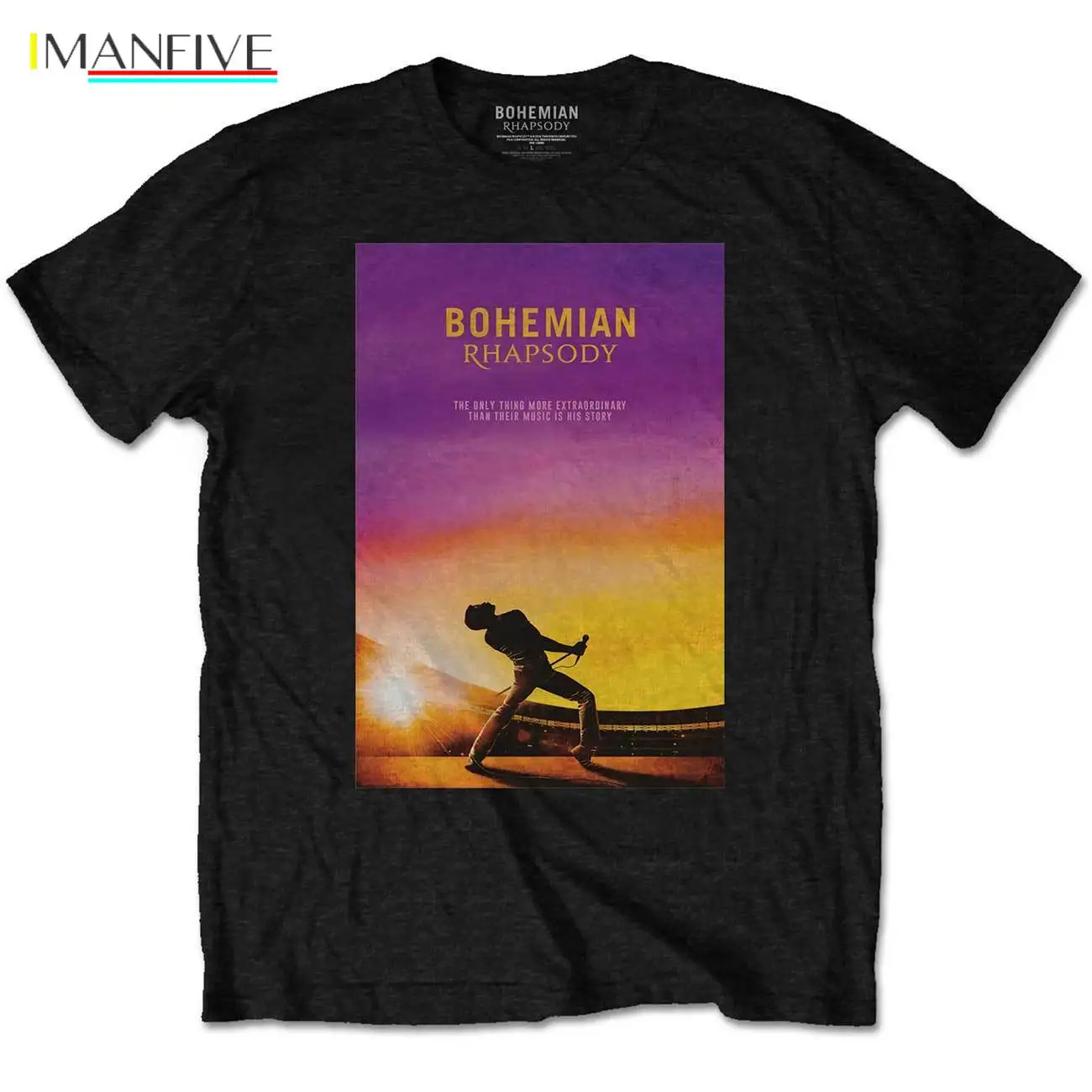 

Queen Freddie Mercury Bohemian Rhapsody Pose Official Tee T-Shirt Mens Unisex O-Neck Fashion Casual High Quality Print T Shirt