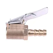 6mm Braçadeira de Bronze Da Válvula do Pneu Válvula de Ar Do Pneu Inflator Bomba de Ar Chuck Clipe Car Truck Conector Clip-on mandril de ar Acessórios de Pneus