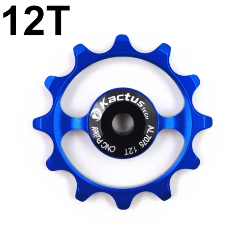 11 speed ceramic carbon fiber bicycle rear derailleur guide bike wheel pulleys Bearing Jockey pulley wheel set bicycle parts - Цвет: 12T BLUE