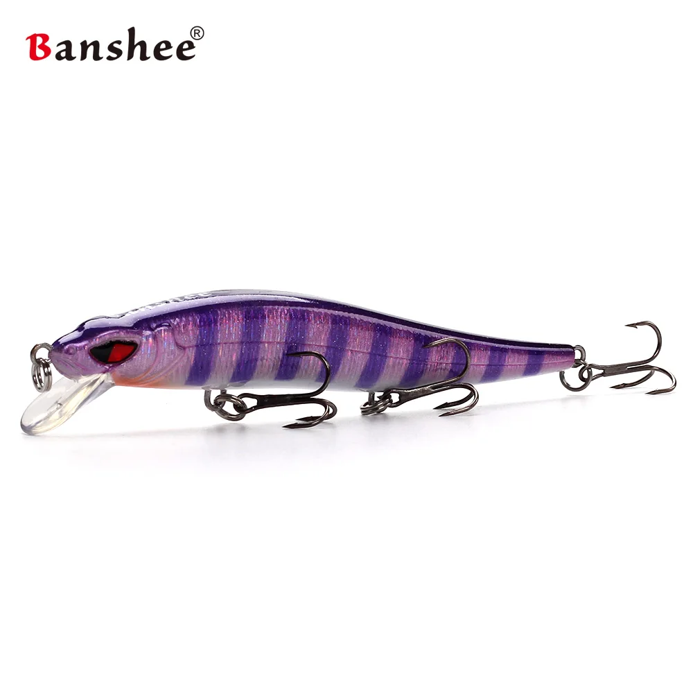 الشؤم 100 مللي متر 10g الصيد إغراء Jerkbait بايك/المرقط Crankbait العائمة الصلب الاصطناعي الطعم Wobblers باس أسماك الصيد معالجة