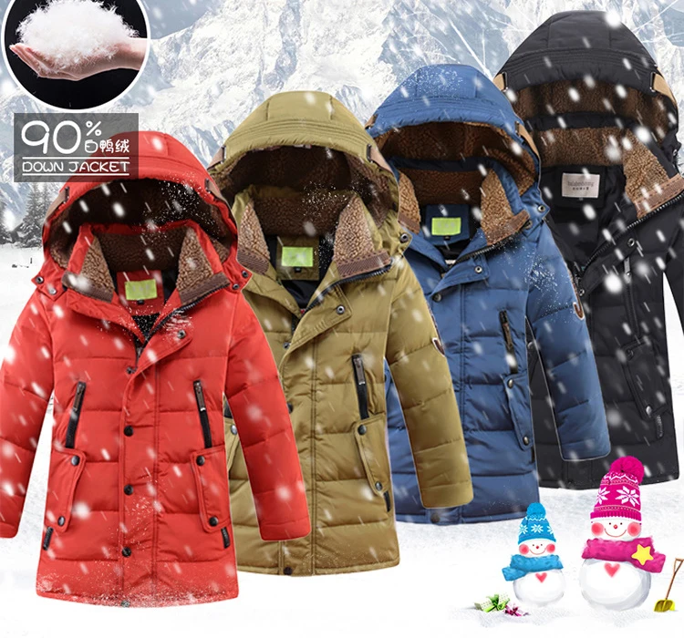 Детские зимние куртки с подкладкой из утиного пуха; зимняя мужская одежда; куртки; детская одежда; пальто; пуховая одежда