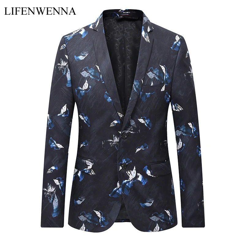 Мода Slim Fit Повседневная куртка Новый стиль Для мужчин Блейзер две кнопки Для мужчин s пиджак 2019 осень принт вечерние пиджаки Мужской костюм ... Мода Slim Fit Повседневная куртка Новый стиль Для мужчин Блейзер две кнопки Для мужчин s пиджак 2019 осень принт вечерние пиджаки Мужской костюм ...