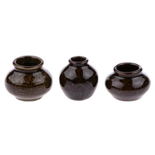 Унисекс, детские игрушки 1/12 кукольный домик, керамические миниатюрные фарфоровые вазы, набор из 3 предметов, Кухонные Игрушки для куклы, подарок, кукольный домик, аксессуары