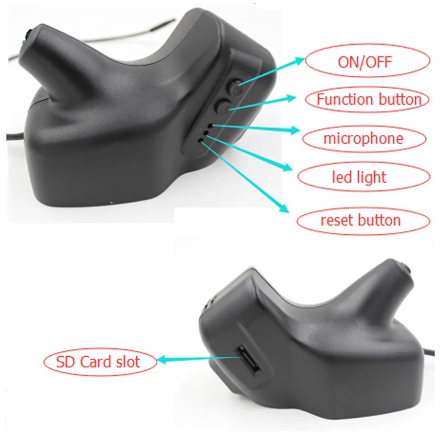 Best quality Car DVR Camera Black Box G-Sensor support APP android and ios for vw car