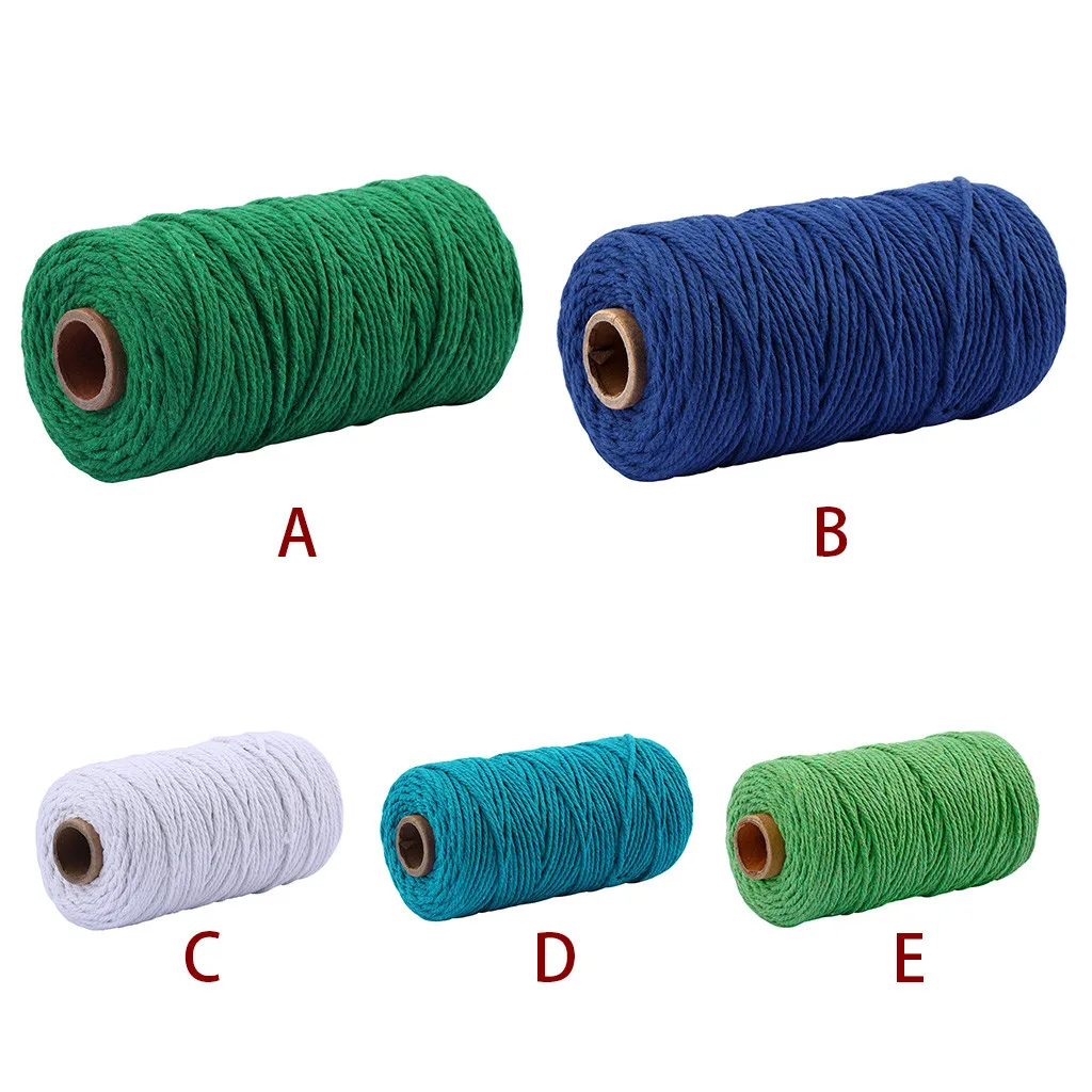 

3.5MMx100M Colorful Macrame Cotton Cord for Wall Hanging Dream Catcher Party Wedding Gift Wrapping Cords Thread Supplies