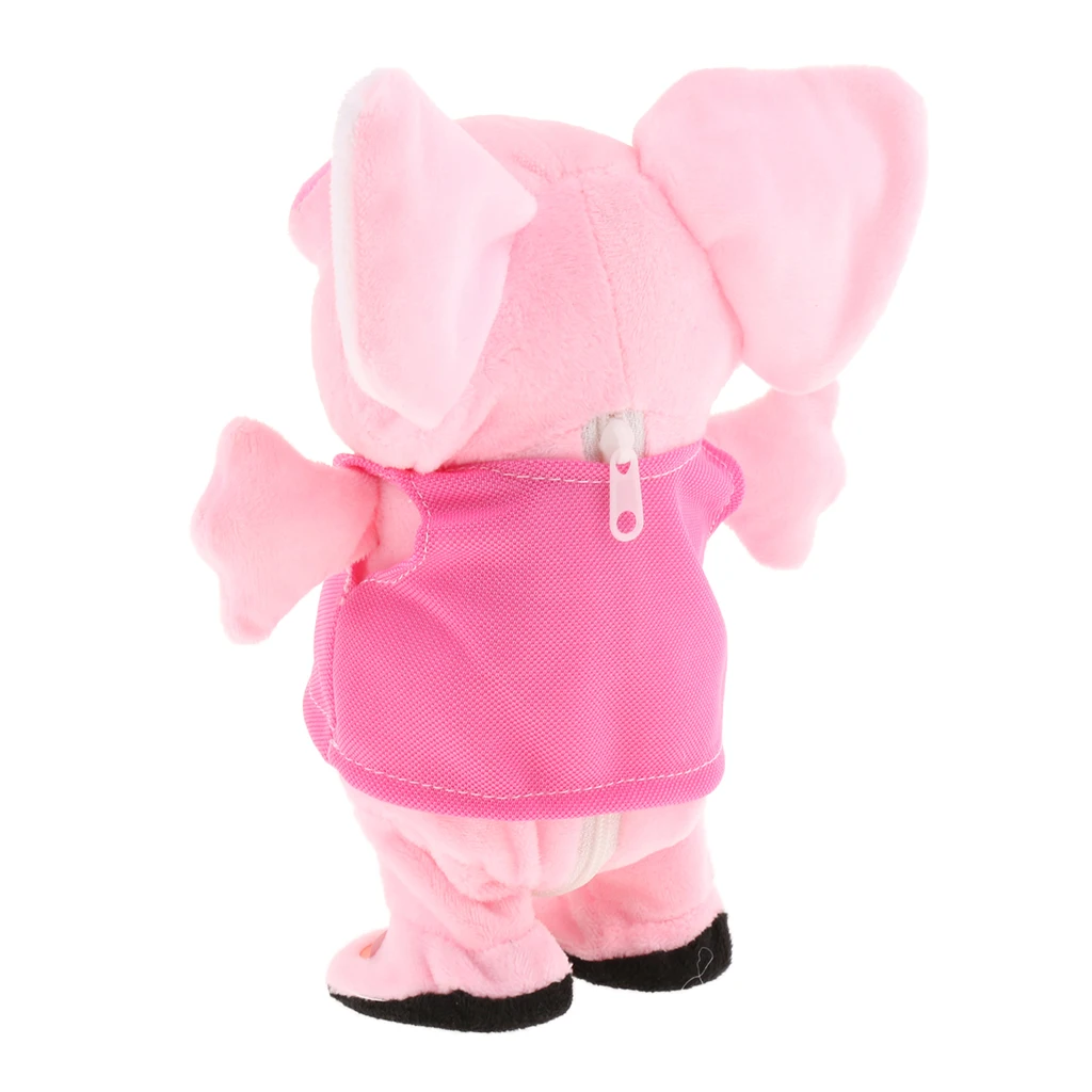 20cm Funny Pig Walking and Talking Plush Toy Sound Recording Doll for Children Gift