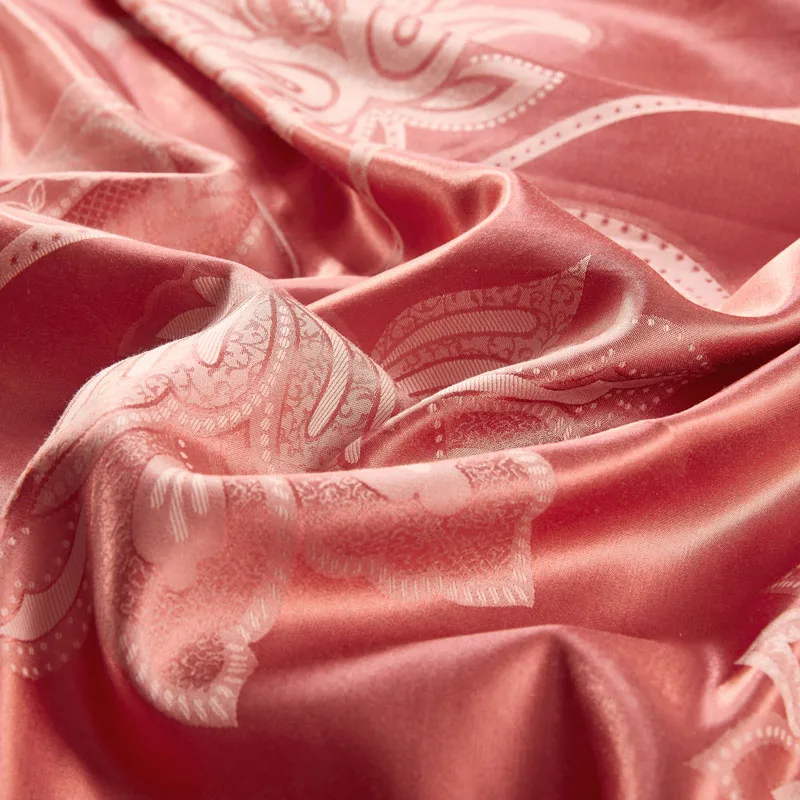 HS الاسراف المحكمة الأوروبية نمط 6 قطع الفراش مجموعات التوت الحرير الملك حجم طاقم غرفة نوم غطاء لحاف غطاء سرير غطاء الوسادة