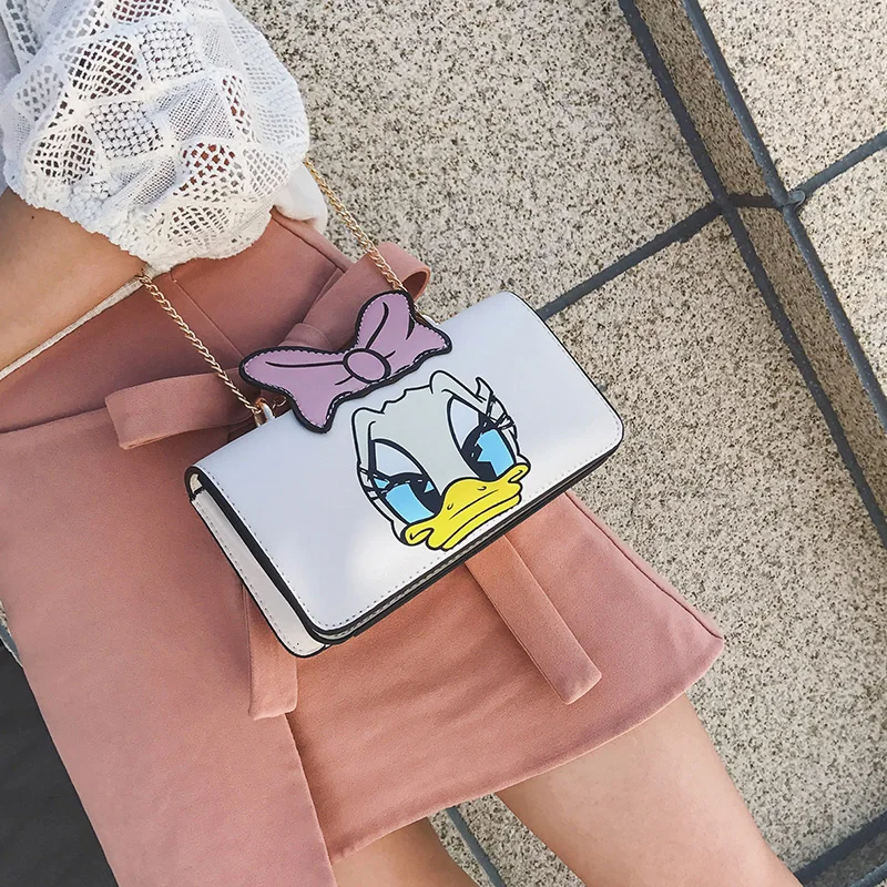 2017 Fashion Women Bag Donald Duck Daisy Shoulder Bags Large Donald Duck Daisy Shoulder Bag Handbag