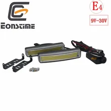 Eonstime 2 шт. 15 см COB светодиодный автомобильный дневной ходовой светильник DRL Монтажный кронштейн белый светильник 12 В/24 В Функция выключения E4