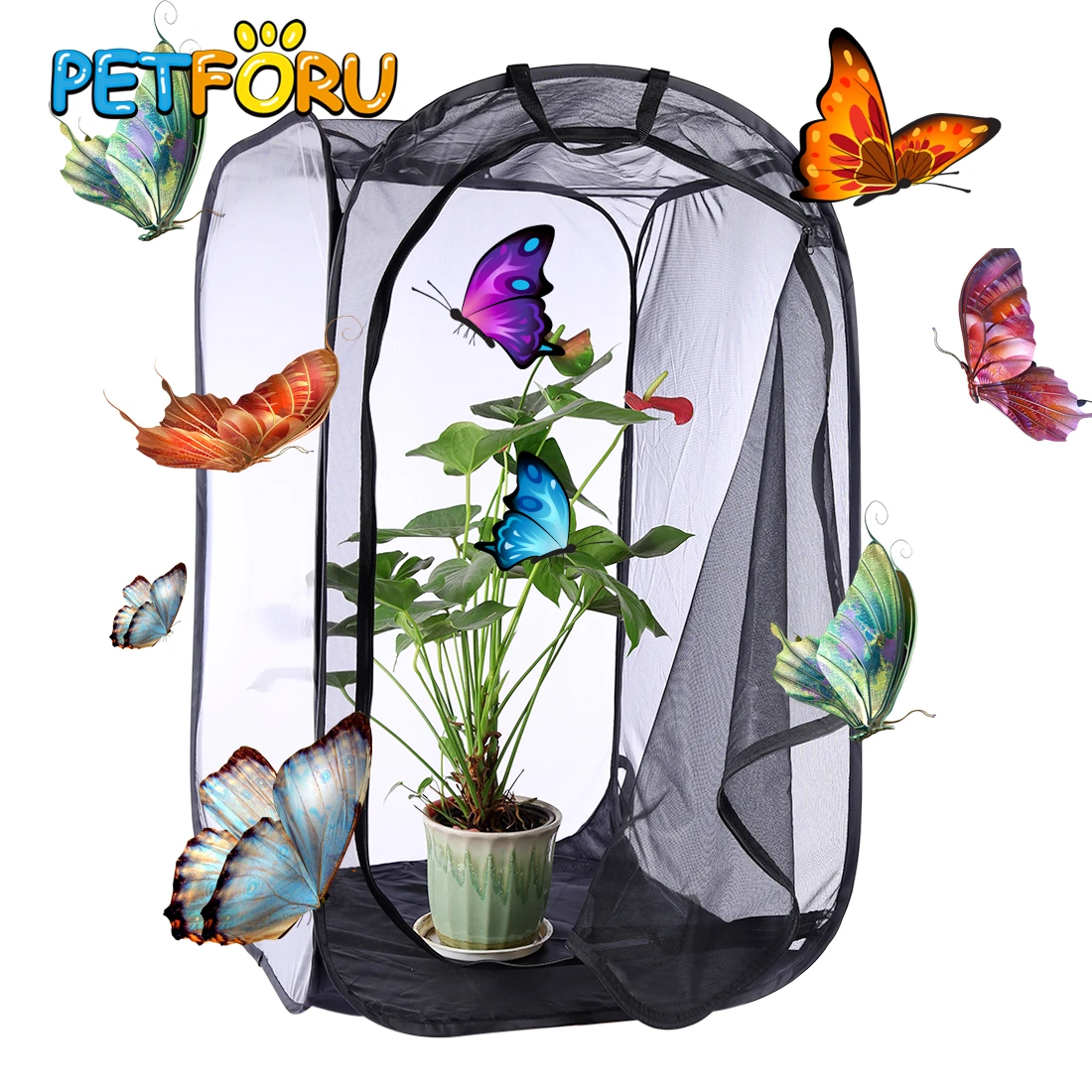 PETFORU Butterfly and Insect Habitat Cage Mesh Terrarium Butterfly