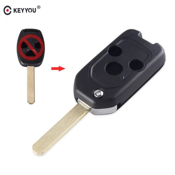 

KEYYOU Modified Flip Folding Car Remote Key Shell 2 Buttons Fob Case Cover For Honda Accord CRV Odyssey CIVIC