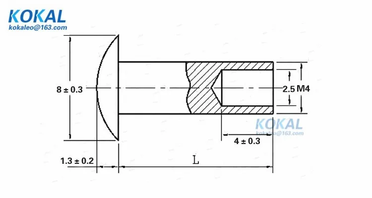 [Ykfe-m4* 5] 100 шт. все виды все стали m4 серии тонкий круглый носок половины полой заклепки M4* 5 мм трубчатые заклепки