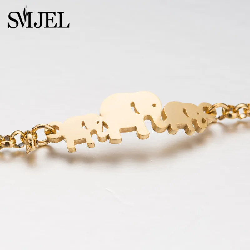 SMJEL популярный браслет из нержавеющей стали для женщин милые животные бабочка Слон браслет из нескольких нитей ювелирные изделия аксессуары