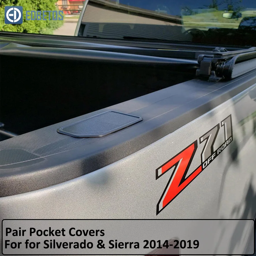 

Truck Bed Rail Stake Pocket Covers for Chevy Silverado GMC Sierra Stake Hole Plugs 2014-2018 Pickup Odd Shaped Holes Cover Caps