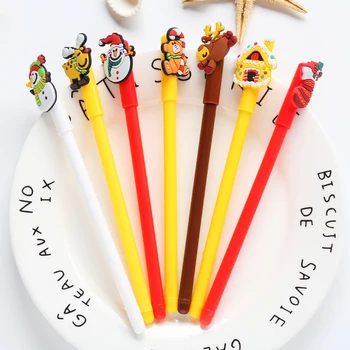 

Novelty Cute Special Christmas Stocking Snowman Gel Pen Ink Marker Pen School Office Supply Escolar Papelaria Christmas gift