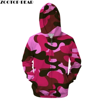 

Autumn 3D Pink Camo Print Hoodies Men Women Casual Sweatshirt Zipper Tracksuit Pullover HoodedJacket Groot Dropship ZOOTOPBEAR