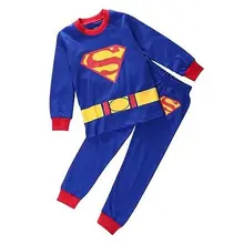 2pc Superman Baby Kids Boy Cartoon Homewear Clothes Sleepwear Pajamas set Outfit