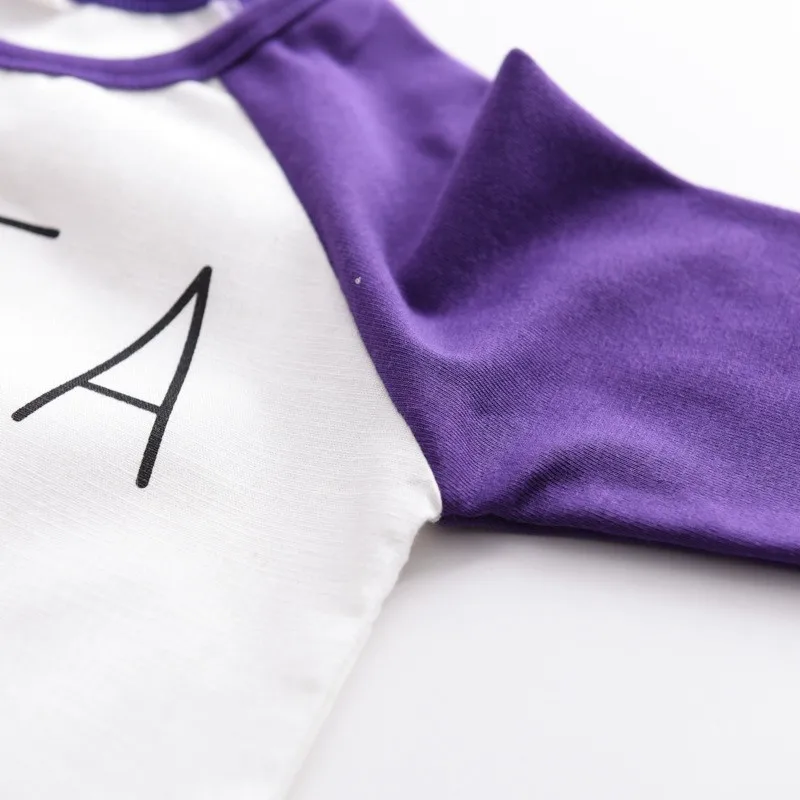 Children Clothing Long Sleeve Girl T-shirt Boys Girls Tops Tee Shirts Letter Print Toddler Boy Shirts Patchwork Kids Clothes  