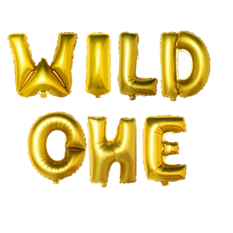 И надписью «WILD ONE» воздушный шар для вечеринки на день рождения вечерние Фольга звездами шарами Детская Игрушка В ванную во-первых украшение на день рождения воздушный шарик воздушные шары