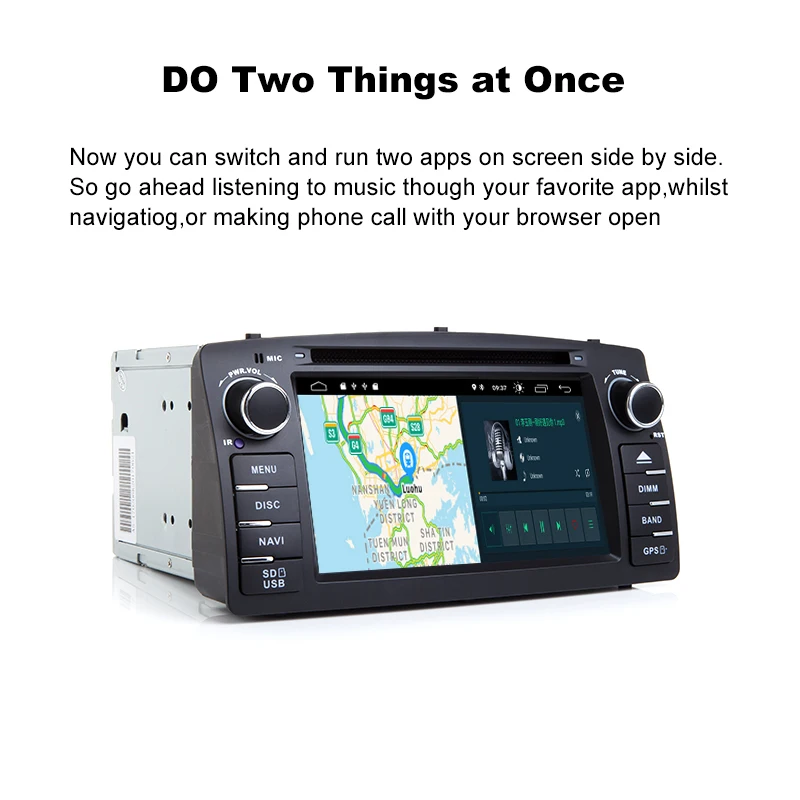 Xonrich Android 9.0 Car DVD Player For Toyota Corolla E120 BYD F3 2 Din Car Multimedia Stereo GPS AutoRadio Navigation Wifi OBD2