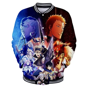 

Black Clover Sweatshirt Harajuku Anime Cosplay Baseball Jacket Coat College Casual Sweatshirt Men Long Sleeve Plus Size Clothes