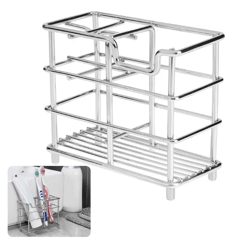 

Stainless Steel Toothbrush Holder Toothpaste Razor Stand Comb Holder Household Organizer Bathroom Products