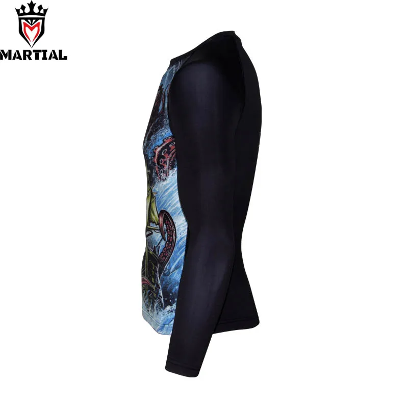 Боевые искусства: Исследование печатных ММА rashguards BJJ Джерси боксерская версия