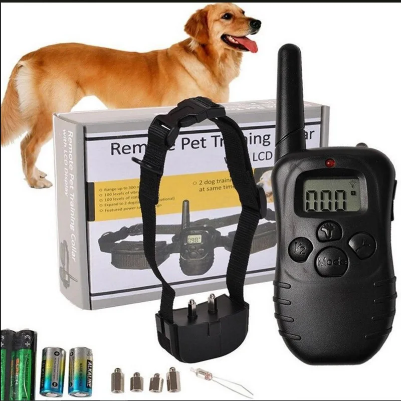 

Fast Shipping Pet Dog Training Collar Bark Deterrents Remote Control 300M Dog Remote Training Collar Adiestramiento Perro