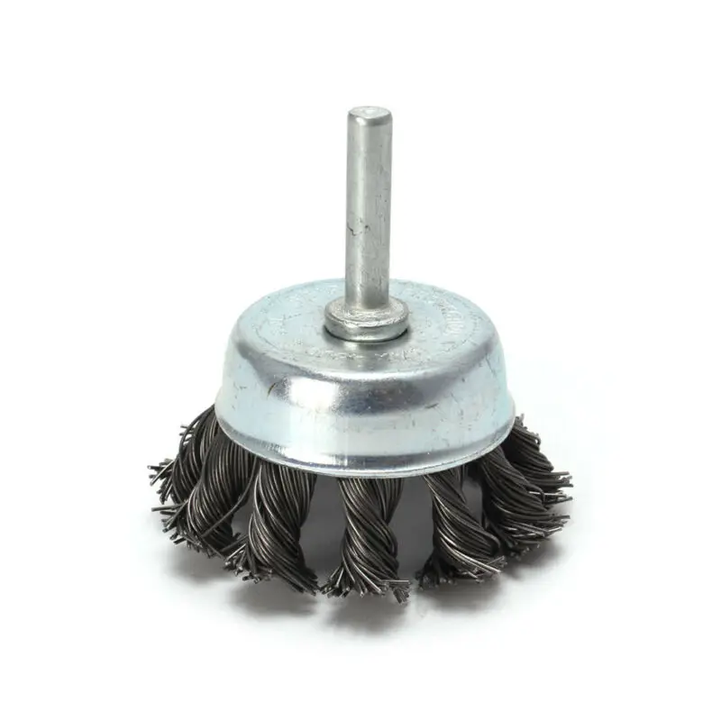 5 Pcs of 2 Crimped Stainless Steel Wire Wheel Brushes 1//4 Shank Die Grinder