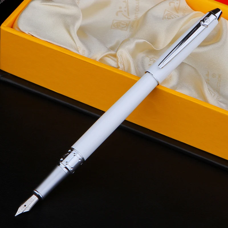 Picasso-Pimio-605-Luxury-Black-and-Silver-Clip-0-5mm-Iridium-Nib-Metal-Fountain-Pen-with(2)