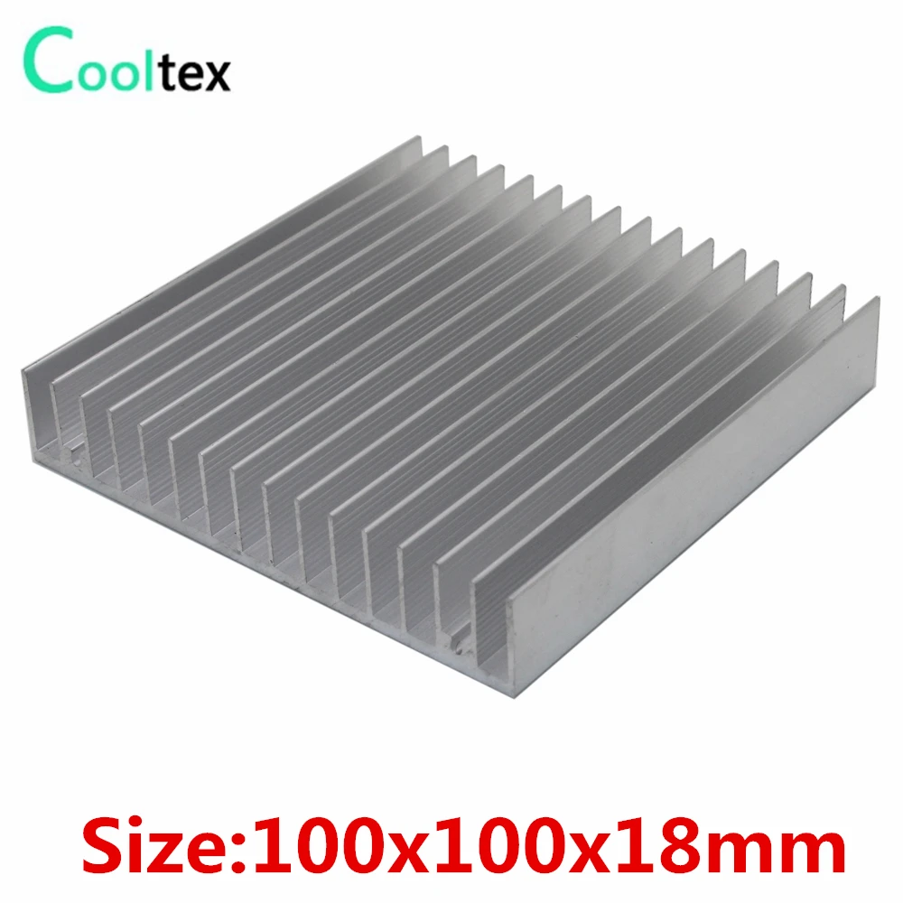 10pcs 100x100x18mm Aluminum HeatSink for Chip RAM LED IC integrated