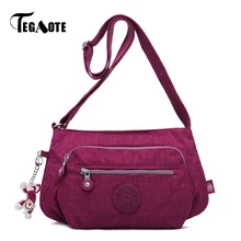 TEGAOTE, сумки через плечо для женщин, вместительная сумка-мессенджер, Женская сумочка, пляжный клатч, нейлон, повседневные сумки, женская сумка