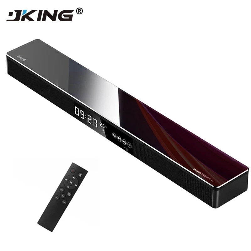 

JKING 60W Wireless Speaker Bluetooth Sound bar Builtin Subwoofer LED Display TV Home Theater Sound System AUX Optical Soundbar