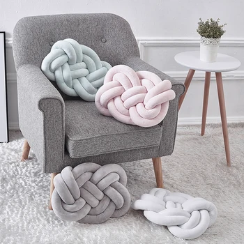 

40x30cm Knotted Cushion For Car INS Knot Throw Pillow Baby Calm Sleep Dolls Plush Stuffed Toys For Kids Home Decorative Pillow