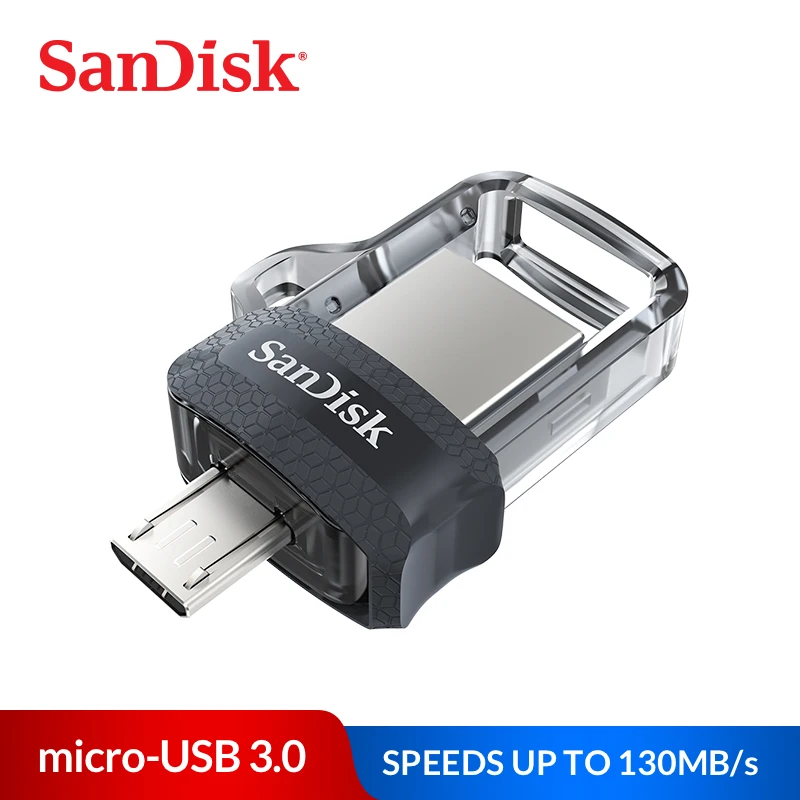 SanDisk USB флеш накопитель ультра двойной 3 0 Micro OTG диск 16 ГБ 32 64 128 Гб ручка для