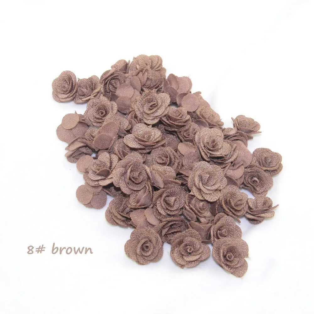24pcs cheap flower Fabric artificial flower 2.5cm 18 colors for wedding dress holiday decoration can mix color