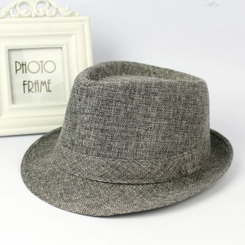 HT1604 винтажные мужские шляпы в стиле ретро летние льняные широкие бриммы