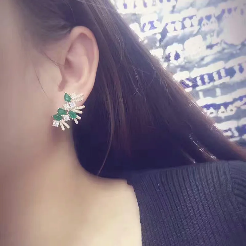 Женские серьги гвоздики с фианитами YAN MEI GLE6415Y|earrings women|earrings fashionfashion earrings |