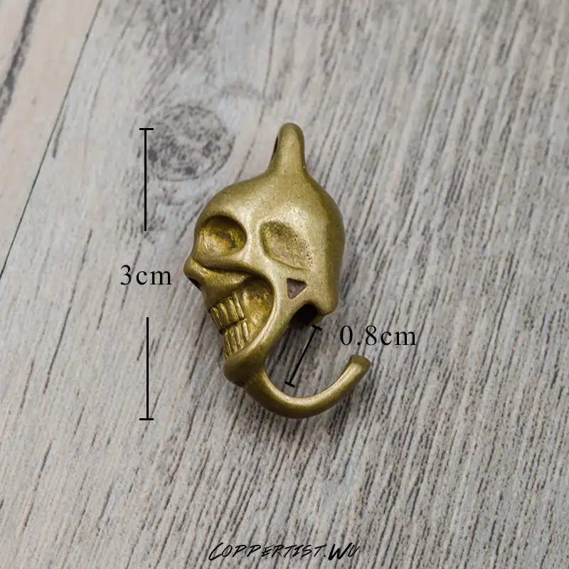 Coppertist. wu брелок со скелетом латунный брелок для ключей ручной работы Золотое модное кольцо для ключей с сумочкой кулон - Цвет: Type 2