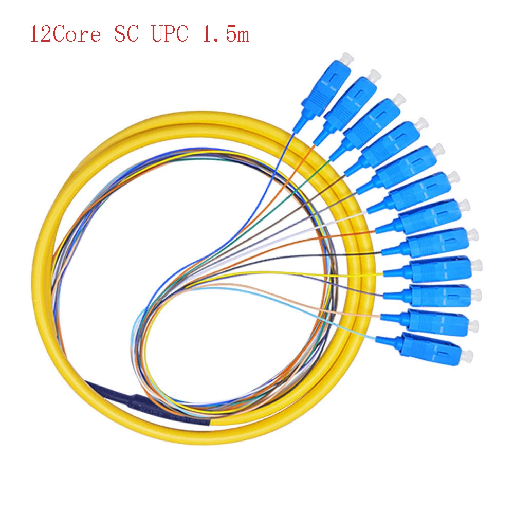 5 шт. SC 12 core открытый волоконно-оптический патч-корд косичка SC APC/UPC1.5M fanout волоконно-оптический косички одиночный режим косичка